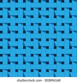 Seamless Blue Basket Weave Background Pattern