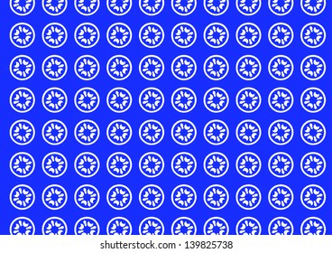 Seamless Blue Batik Pattern