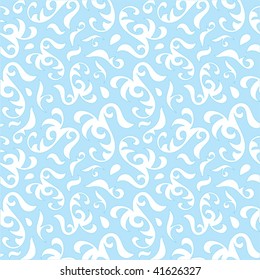 Seamless blue botany background