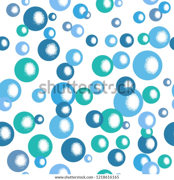 Seamless Blue Bubbles Pattern Water Bubbles Stock Vector (Royalty Free ...