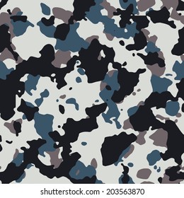 Seamless blue camo texture vector