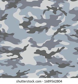 
Seamless blue camouflage military texture. Print Stylish background. Modern. Ornament.