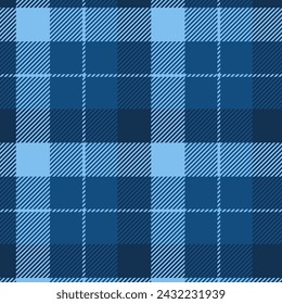 seamless blue check plaid tartan pattern vector 