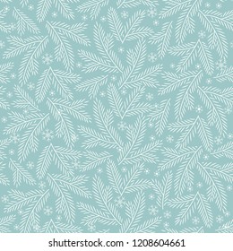 seamless blue christmas tree background
