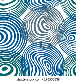 Seamless blue circle abstract pattern