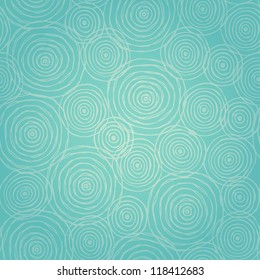 Seamless blue circle pattern. Endless decorative linear round texture. Template for design textile, backgrounds, wrapping paper, package