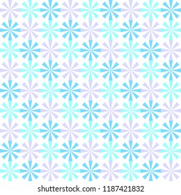 Seamless Blue Color Pattern with Snowflakes. Geometric Vector Illustration for Winter Background.