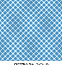 seamless blue colored checkered table cloth pattern for background design