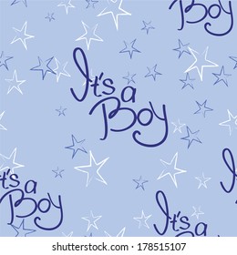 Seamless blue cute texture it's a  boy