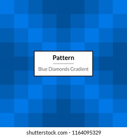 Seamless blue diamonds seamless pattern with gradient effect.