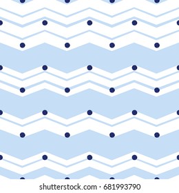 seamless blue dot glitter pattern on blue zigzag background