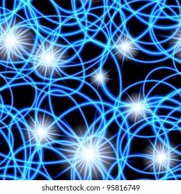 Seamless Blue Ellipse Pattern