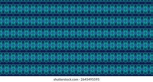 Seamless blue elliptical digital pattern with glowing symmetry, perfect for futuristic backgrounds, tech visuals, or scientific and educational themes.
