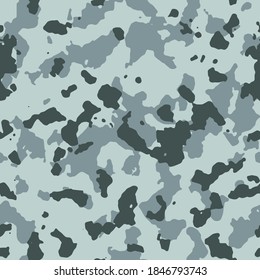 Seamless blue fashion military camouflage pattern vector