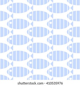 seamless blue fish pattern