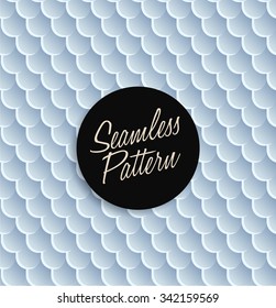Seamless Blue Fish Scale Pattern : Vector Illustration