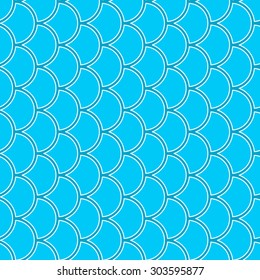 Seamless blue fish scales pattern