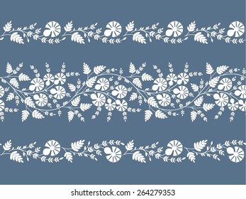 Seamless blue floral  background