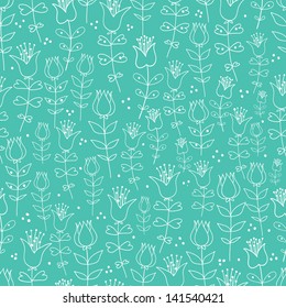 Seamless blue floral background. Texture with tulips. Can be used for wallpaper, pattern fills, textile, web page background, surface textures.