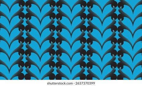 Seamless blue floral and geometric pattern design for wallpaper, fabric, or textile decoration