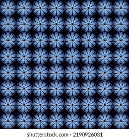 nahtlose blaue Blumenmuster für Hintergrund, Grußkarte, Verpackung, Textur, Stoffmuster, Tapeten, Wanddekoration