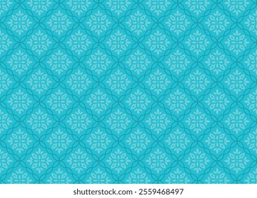 Seamless Blue Floral Royal Pattern