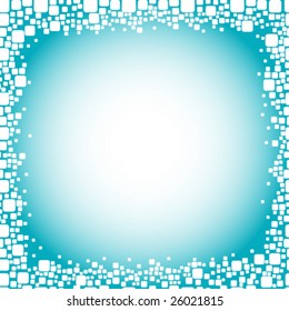 Seamless blue frame background with cute mosaic