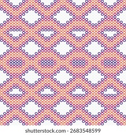 Seamless blue geometric circle dot polka pattern for retro vintage paper tile vector design art decoration