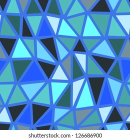 Seamless blue geometric pattern.