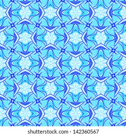 Seamless blue geometric pattern