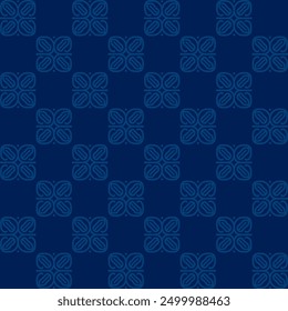 Seamless blue geometric pattern. Minimalist abstract background, Art Deco, Memphis, Mid century modern