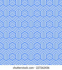 Seamless blue geometric texture. Vector art.