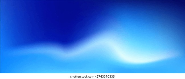 A seamless blue gradient blends from light to deep tones, creating calm,modern abstract background with smooth flowing shapes. The design suggests serenity, innovation, sense of endless possibilities.