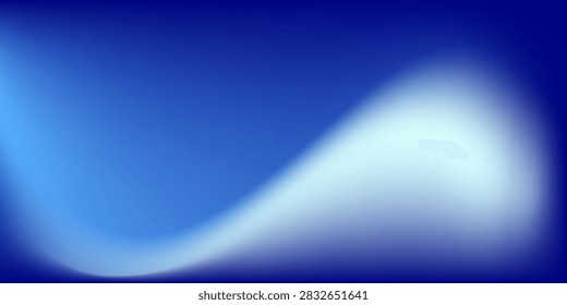 A seamless blue gradient blends from light to deep tones, creating calm,modern abstract background with smooth flowing shapes. The design suggests serenity, innovation, sense of endless possibilities.