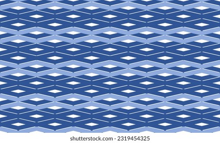 seamless blue gray and white diamond pattern, Zig zag chevron blue and gray on white tile repeat seamless pattern replete image design for fabric printing
