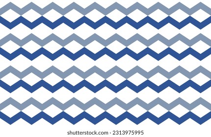 seamless blue gray and white pattern, Zig zag chevron blue and gray on white tile repeat seamless pattern replete image design for fabric printing
