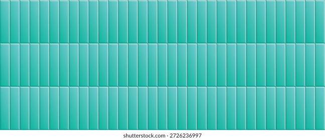 Patrón de azulejo verde azul sin costura rectángulo de cerámica azulado