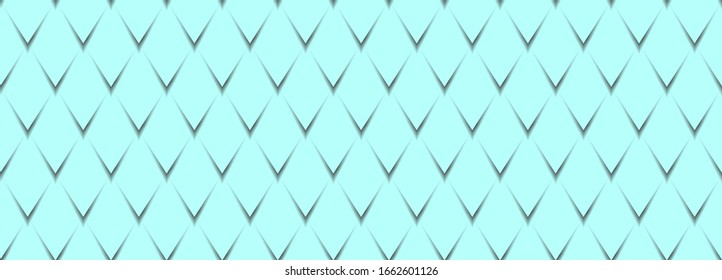 Seamless blue and grey fish scale style pattern, fish scale background. Horizontal vector illustration.