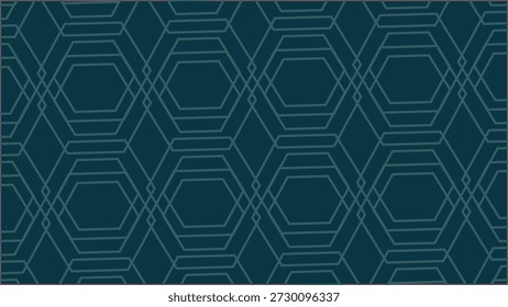 Patrón geométrico de hexágono azul sin costuras con líneas limpias que forman un diseño moderno de Fondo de pantalla de mosaico