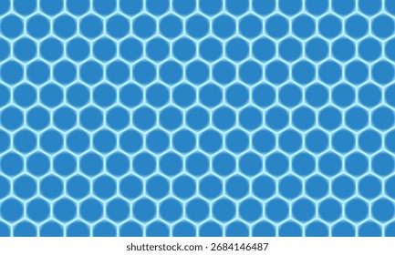 Patrón de panal de hexágono azul sin costuras