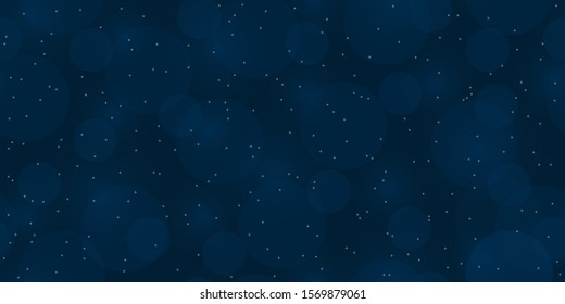 Seamless blue holiday background with bokeh and happy lettering for packaging design, paper printing, simple backgrounds and texture, posters, banners and Wallpaper.