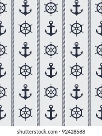 Seamless blue nautical background pattern design