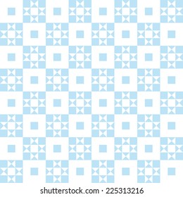 Seamless blue nordic cross pattern vector