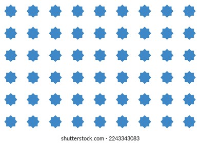 Seamless blue octagon pattern on the white background