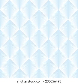 Seamless blue optical illusion feather pattern vector