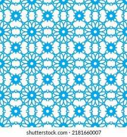 Seamless blue ornamental pattern. Seamless vintage pattern on white background. Vector eps10