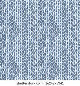 Seamless  blue pattern of braids, endless texture, stylized sweater fabric. Texture for web, print, wallpaper, fall winter fashion, textile design, website background, holiday home decor