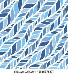 Seamless blue pattern of braids, endless texture, stylized sweater fabric. Texture for web, print, wallpaper, fall winter fashion, textile design, website background, holiday home decor
