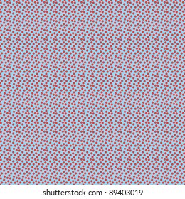 seamless blue pattern with many little  red flowers