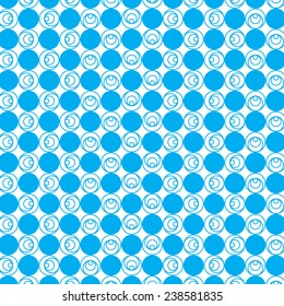 Seamless Blue Pattern, Modern Stylish Texture.